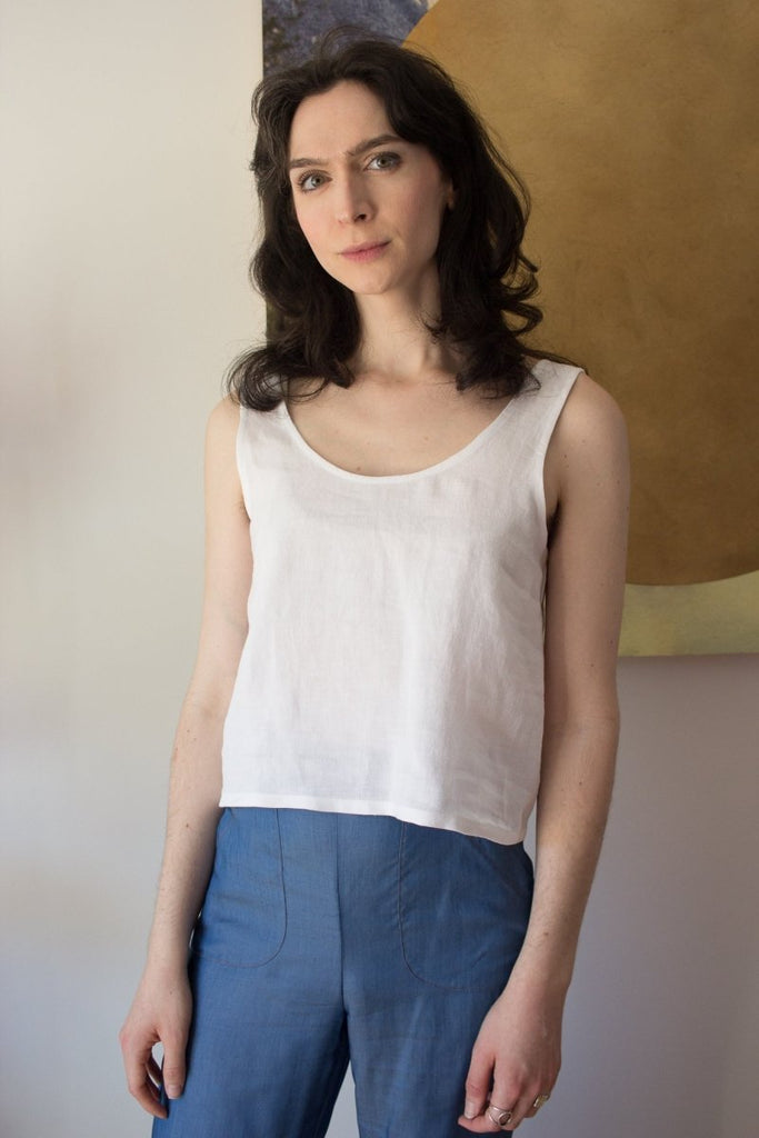 Central Standards Scoop Neck Tank (White) - Victoire BoutiqueCentral StandardTops Ottawa Boutique Shopping Clothing