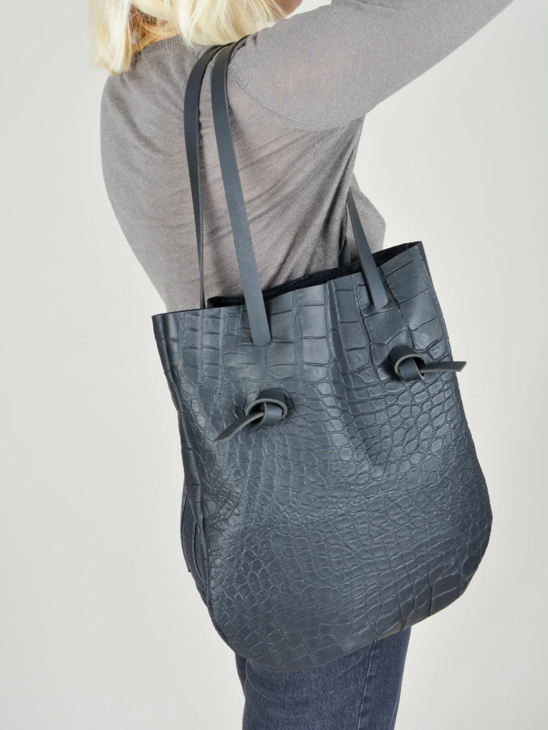 Eleven Thirty Ursula Tote (Black Croc Embossed) - Victoire BoutiqueEleven ThirtyBags Ottawa Boutique Shopping Clothing