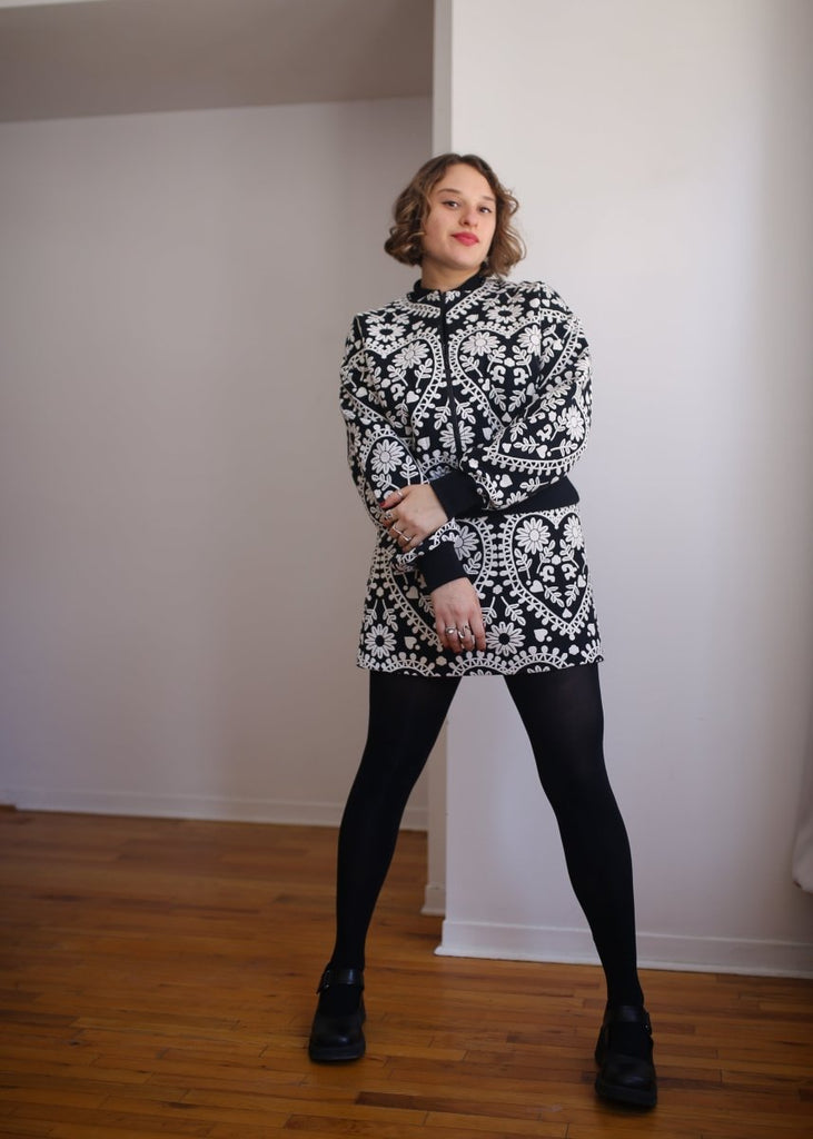 Eliza Faulkner Tara Skirt (Black & White Jacquard) - Victoire BoutiqueEliza FaulknerBottoms Ottawa Boutique Shopping Clothing