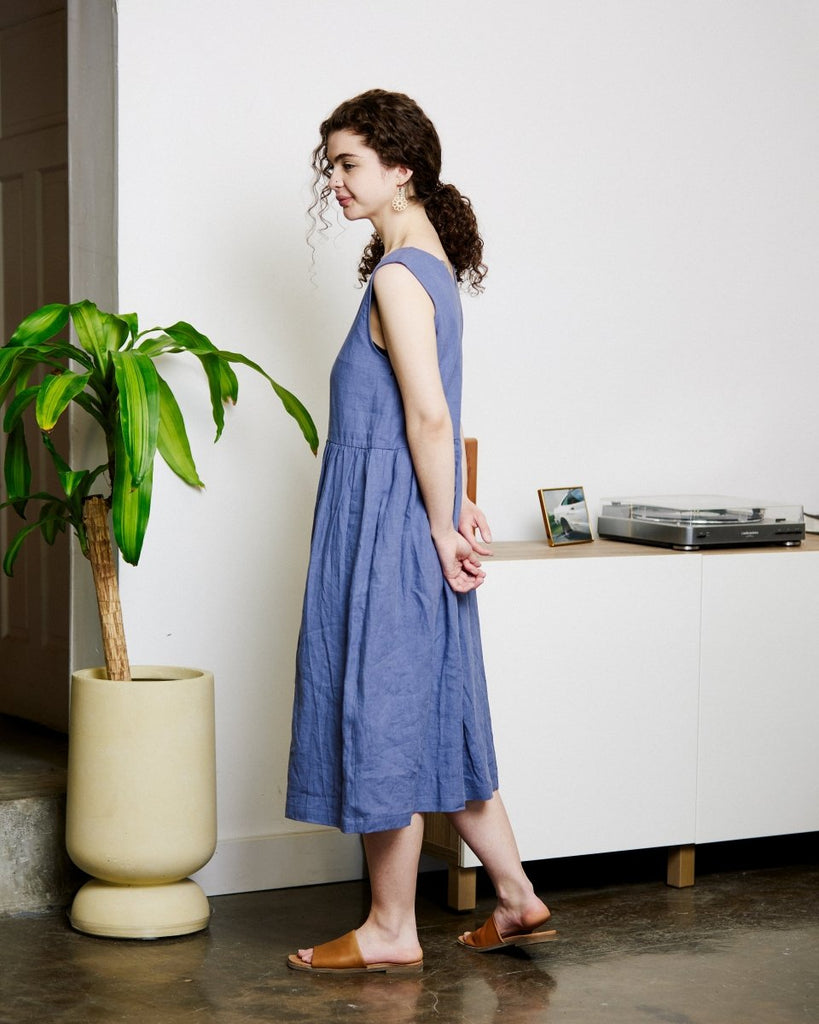 Eve Gravel Beachley Dress - Bleuet (In Store) - Victoire BoutiqueEve GravelDresses Ottawa Boutique Shopping Clothing