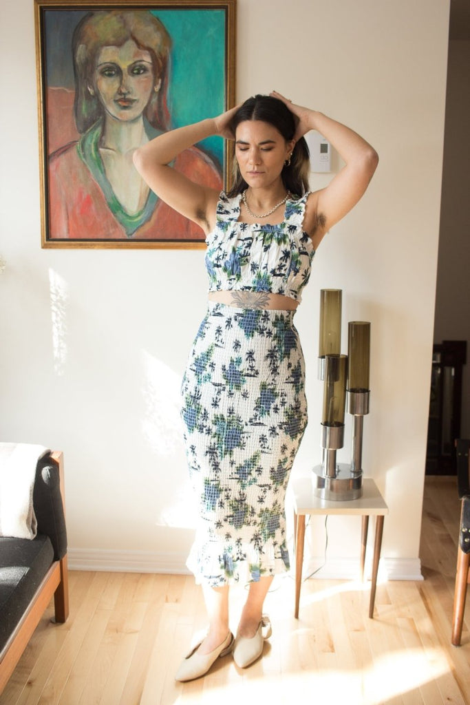 Hilary MacMillan Ruched Floral Crop Top - Victoire BoutiqueHilary MacMillanDresses Ottawa Boutique Shopping Clothing