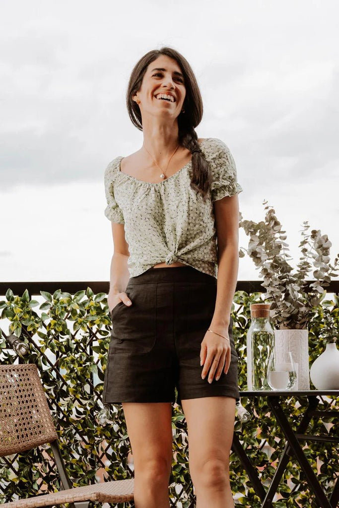 Meemoza Edie Linen Shorts (Black) - Victoire BoutiqueMeemozaBottoms Ottawa Boutique Shopping Clothing