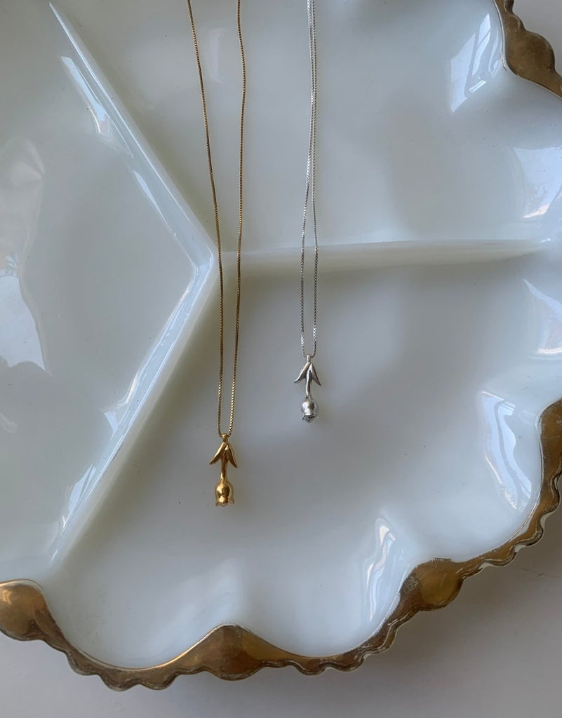 Olivia Warren Tulip Necklace (Silver or Gold) - Victoire BoutiqueOlivia WarrenNecklace Ottawa Boutique Shopping Clothing