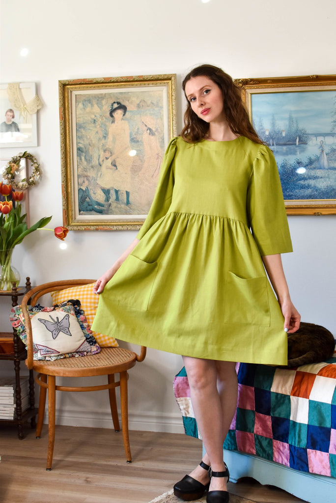 Birds of North America Chimney Swift Dress (Pear) - Victoire BoutiqueBirds of North AmericaDresses Ottawa Boutique Shopping Clothing