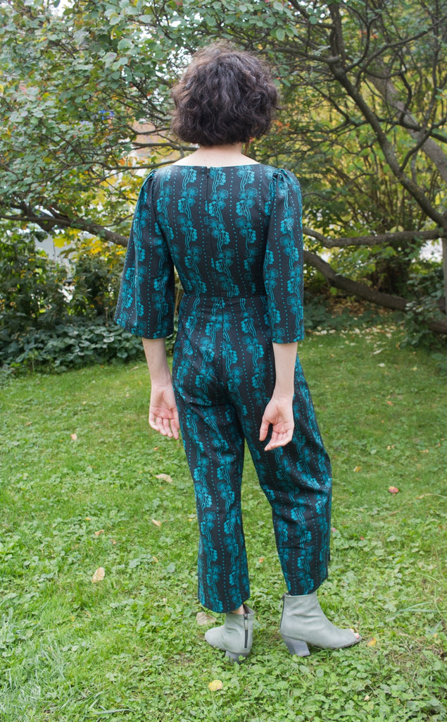 Birds of North America Dickcissel Jumpsuit - Teal Buttercups (Online Exclusive) - Victoire BoutiqueBirds of North AmericaJumpsuits Ottawa Boutique Shopping Clothing