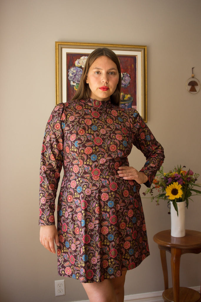 Birds of North America Topaz Dress (Byzantine Garden) - Victoire BoutiqueBirds of North AmericaDresses Ottawa Boutique Shopping Clothing
