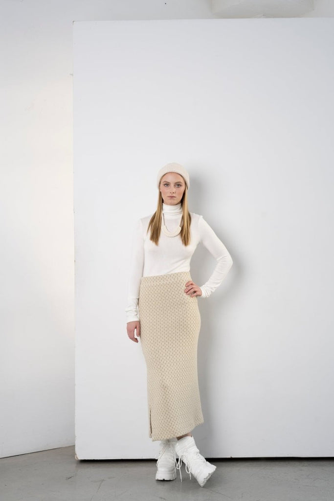 Bodybag Smith Skirt (Cream Boing Knit) - Victoire BoutiqueBodybagBottoms Ottawa Boutique Shopping Clothing