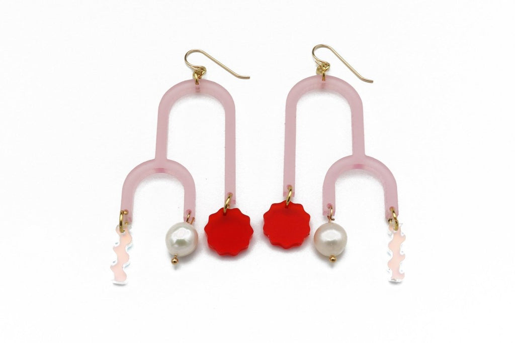 DConstruct Double Arch Earrings (Frost Pink) - Victoire BoutiqueDConstructEarrings Ottawa Boutique Shopping Clothing
