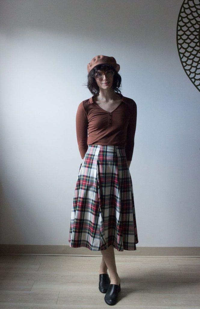 Eliza Faulkner Berkley Skirt (White Plaid) - Victoire BoutiqueEliza Faulknerbottoms Ottawa Boutique Shopping Clothing