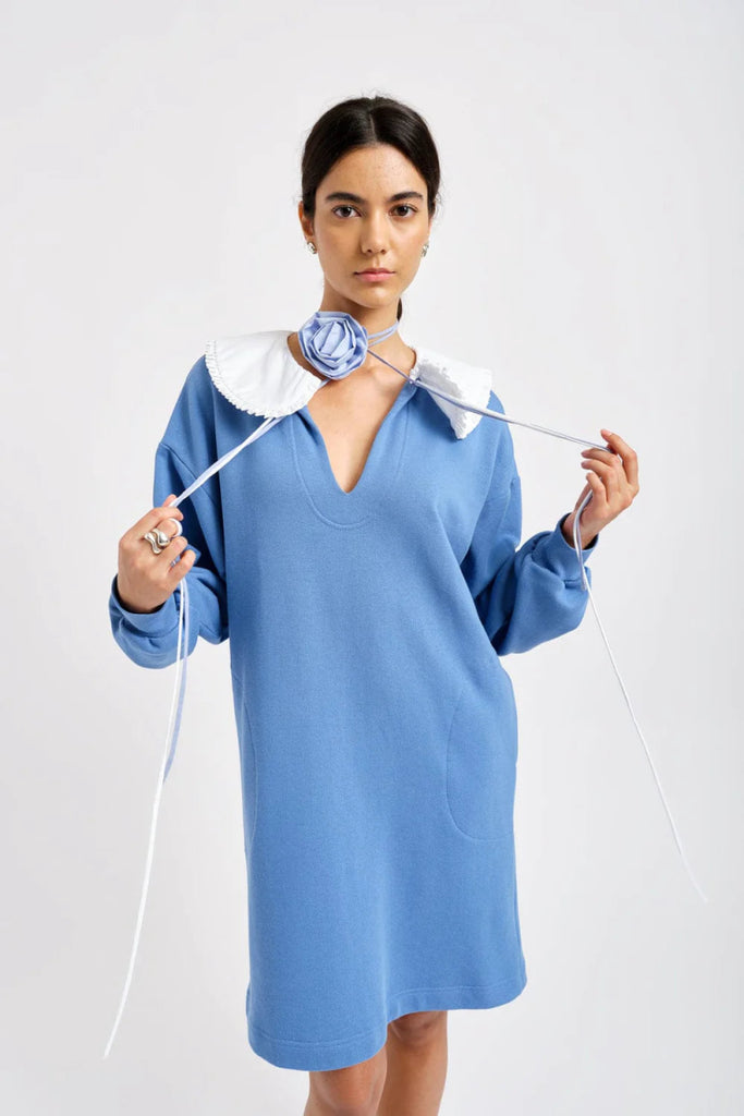 Eliza Faulkner Darcy Sweater Dress (Periwinkle Blue) - Victoire BoutiqueEliza FaulknerDresses Ottawa Boutique Shopping Clothing