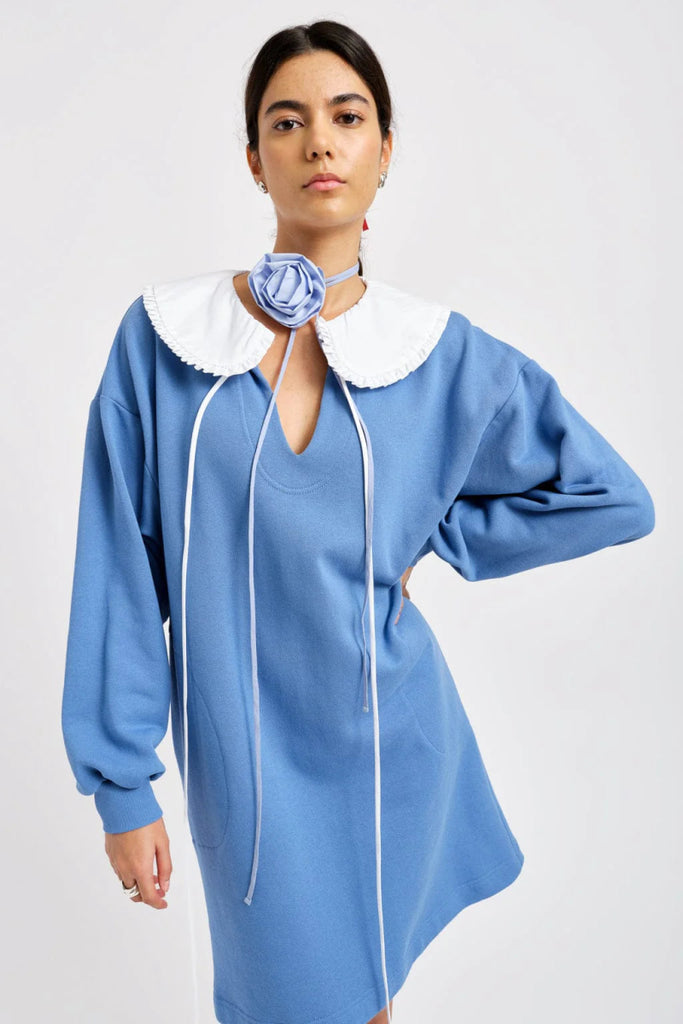 Eliza Faulkner Darcy Sweater Dress (Periwinkle Blue) - Victoire BoutiqueEliza FaulknerDresses Ottawa Boutique Shopping Clothing
