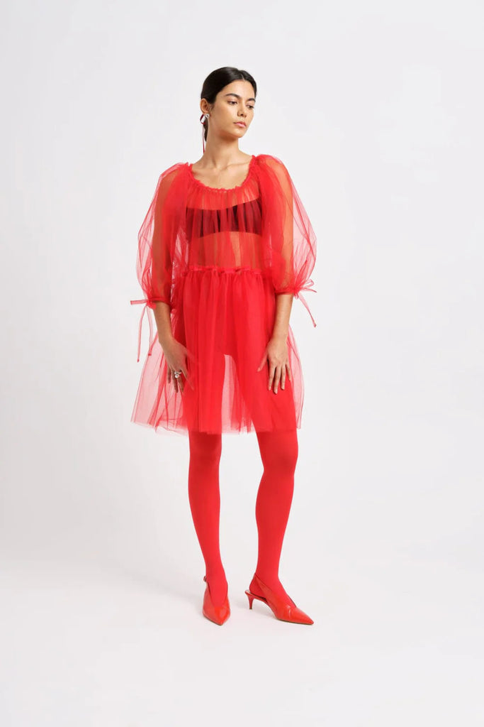 Eliza Faulkner Fiona Tulle Dress (Red) - Victoire BoutiqueEliza FaulknerDresses Ottawa Boutique Shopping Clothing