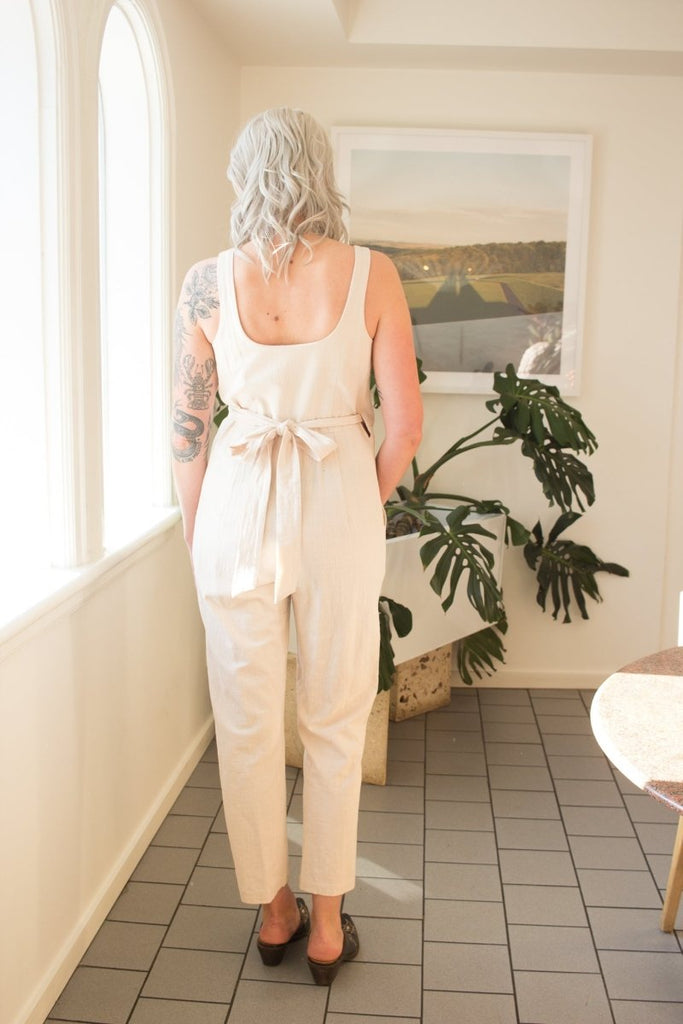 Eve Gravel Lopez Jumpsuit White Sand (In Store) - Victoire BoutiqueEve GravelJumpsuits Ottawa Boutique Shopping Clothing
