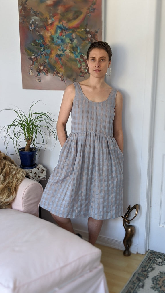Eve Gravel Pearl Dress - Aqua & Taupe (Online Exclusive) - Victoire BoutiqueEve GravelDresses Ottawa Boutique Shopping Clothing