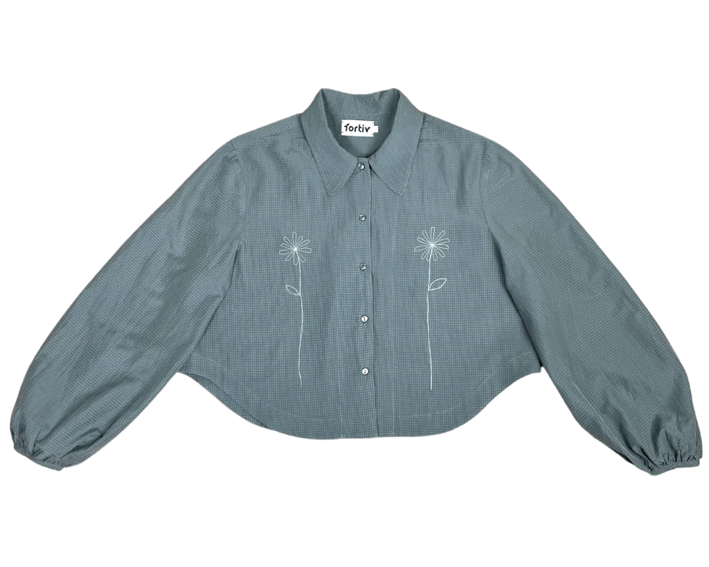 Fortiv Kara Shirt (Misty) - Victoire BoutiqueFortivTops Ottawa Boutique Shopping Clothing