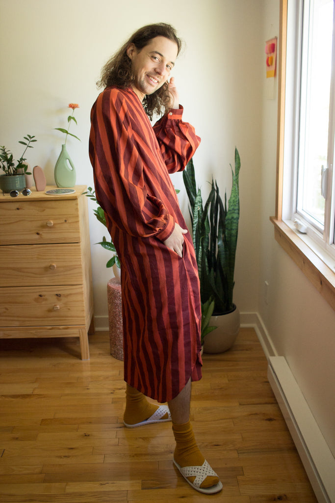 Kate Austin Designs Ruby Dress (Clay Wide Stripe) - Victoire BoutiqueKate Austin DesignsDresses Ottawa Boutique Shopping Clothing