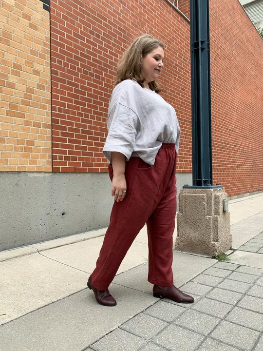 Lights Of All Slouch Pant (Burgundy) - Victoire BoutiqueLights of AllBottoms Ottawa Boutique Shopping Clothing