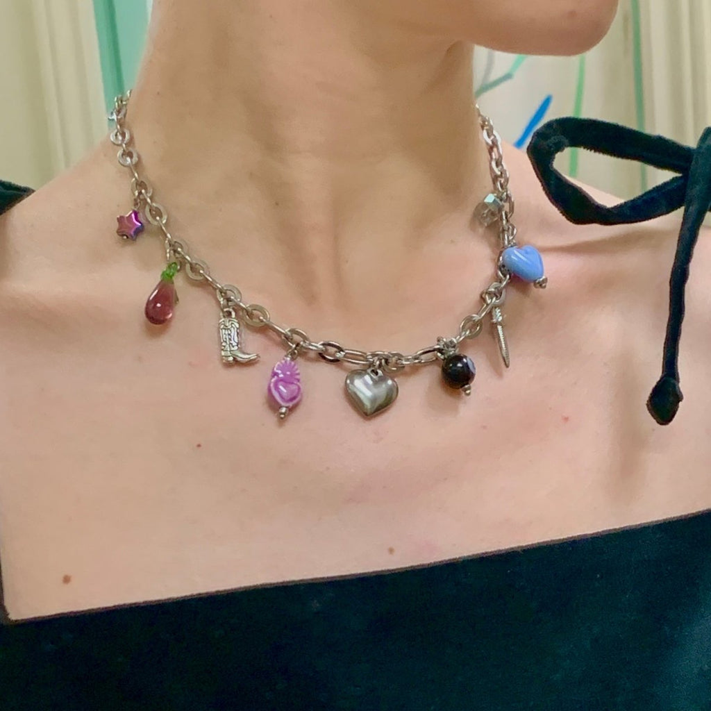 LILOU Gems Charm Necklace - Victoire BoutiqueLILOU GemsNecklaces Ottawa Boutique Shopping Clothing