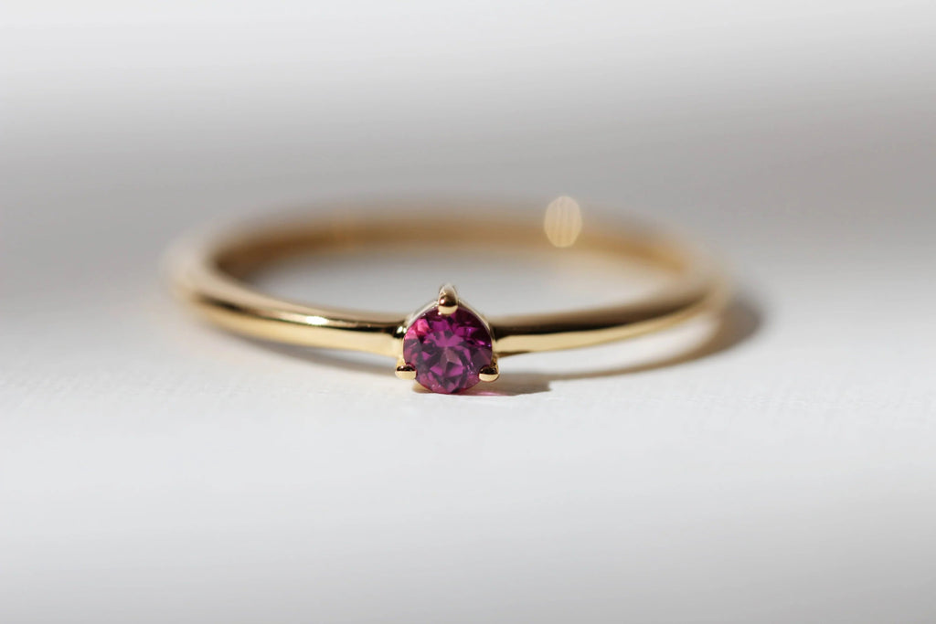 Little Gold Tiny Pink Garnet Ring - Victoire BoutiqueLittle GoldRings Ottawa Boutique Shopping Clothing