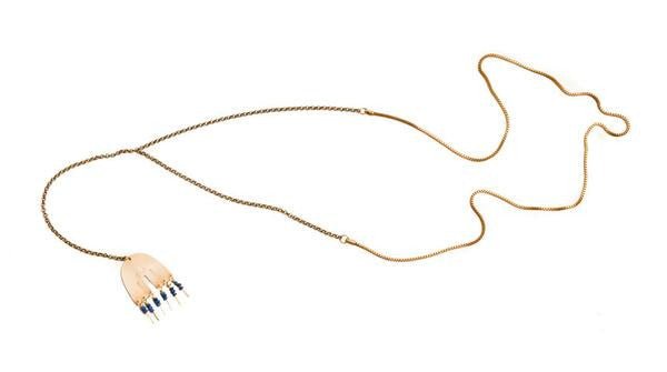 Lumafina Arco Iris Necklace with Lapis Beads - Victoire BoutiqueLumafinaNecklaces Ottawa Boutique Shopping Clothing