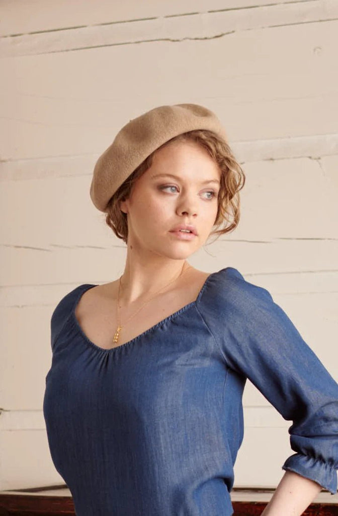 Meemoza Penelope Dress (Blue Tencel) - Victoire BoutiqueMeemozaDresses Ottawa Boutique Shopping Clothing