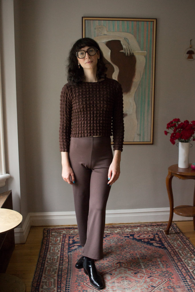 Mercedes Morin Flare Pants (Brown) - Victoire BoutiqueMercedes MorinBottoms Ottawa Boutique Shopping Clothing