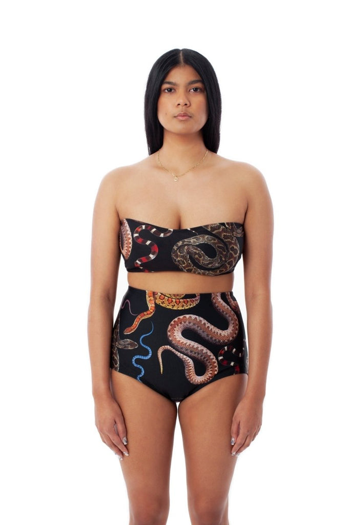 Minnow Bathers Rattlesnake Bandeau (Snake Print) - Victoire BoutiqueMinnow BathersBathing Suit Ottawa Boutique Shopping Clothing