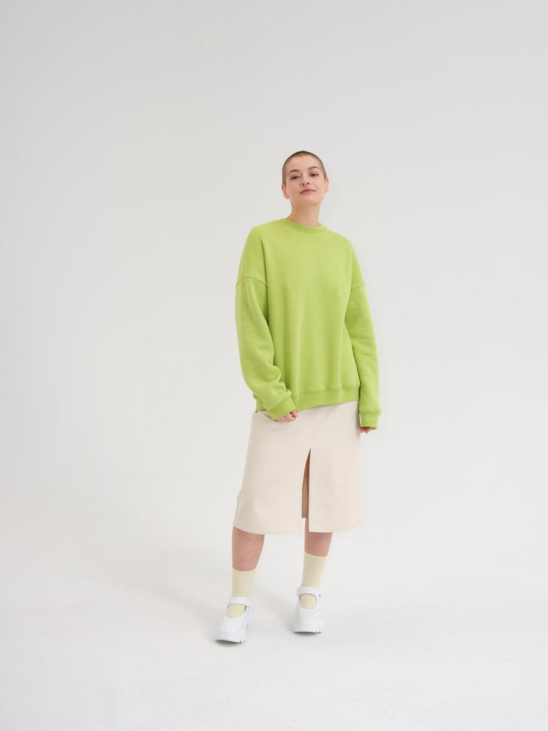 Odeyalo Anemone Crew Neck Sweater (Green) - Victoire BoutiqueOdeyaloTops Ottawa Boutique Shopping Clothing