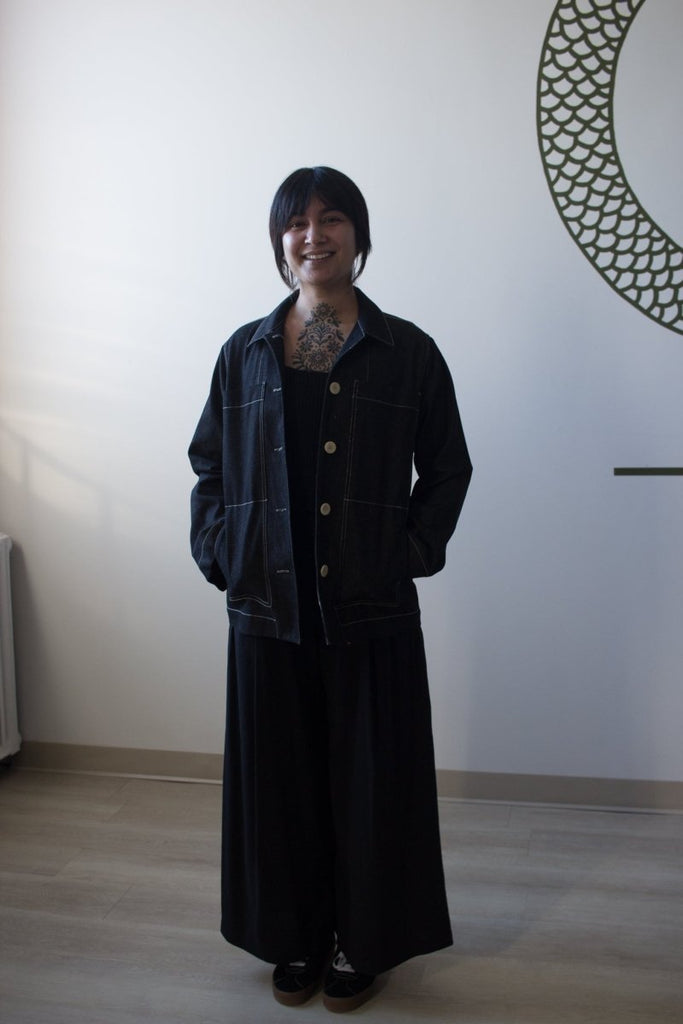 Odeyalo Fugazzi Jacket (Dark Denim) - Victoire BoutiqueOdeyaloOuterwear Ottawa Boutique Shopping Clothing