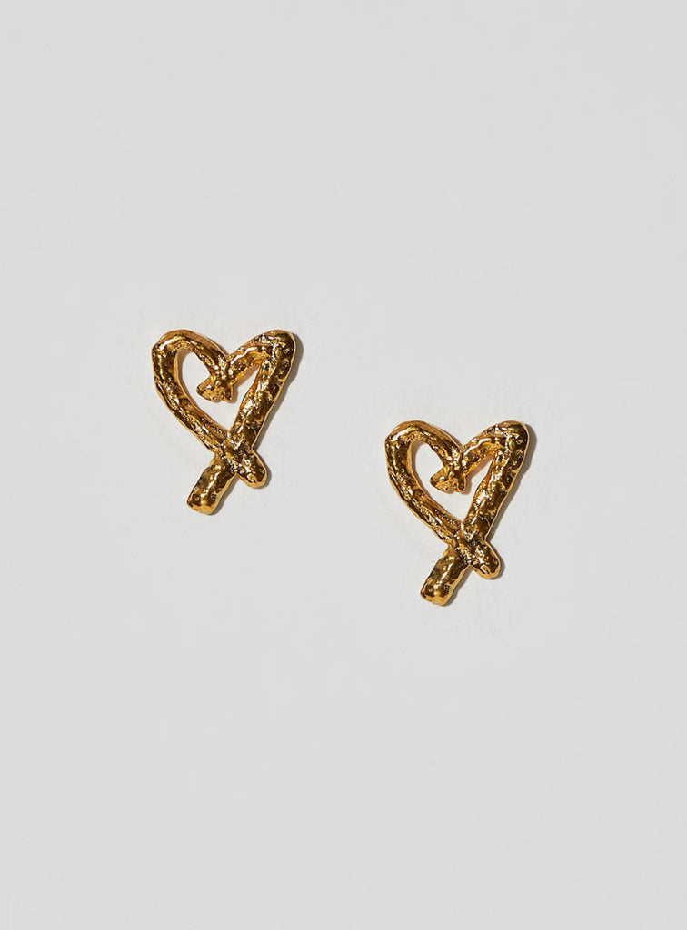 Par Ici Heart Studs - Gold or Silver (Online Exclusive) - Victoire BoutiquePar IciEarrings Ottawa Boutique Shopping Clothing