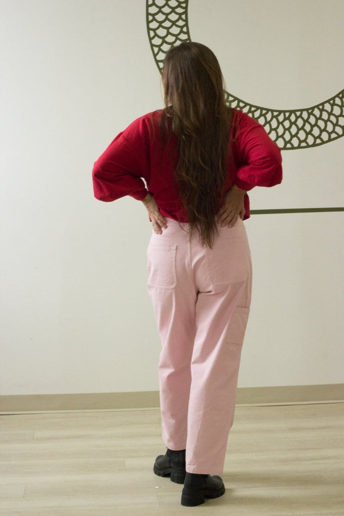 Shelter Brewers Pants (Hand Dyed Pink) - Victoire BoutiqueShelterBottoms Ottawa Boutique Shopping Clothing