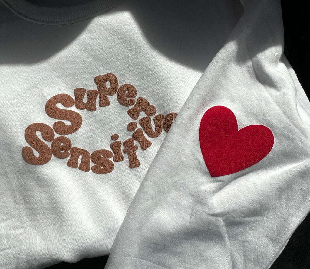 Super Sensitive Heart On My Sleeve Crew - Victoire BoutiqueSuper Sensitivetshirt Ottawa Boutique Shopping Clothing