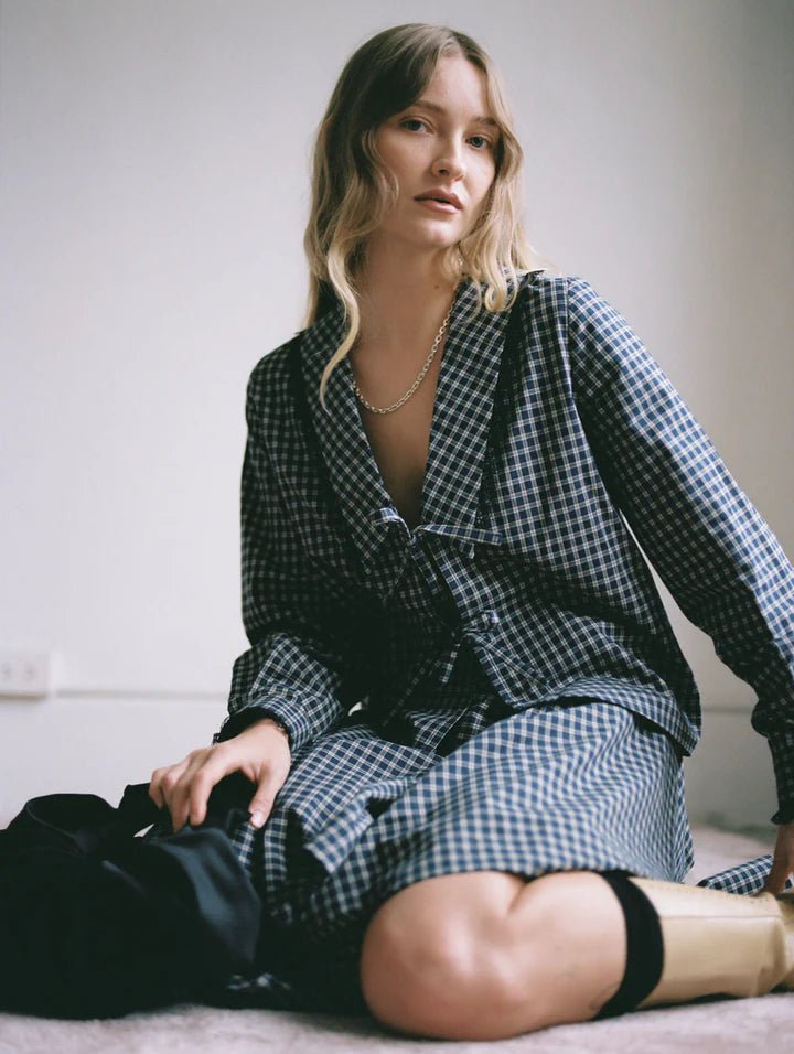 A Bronze Age Ira Top (Carter Plaid) - Victoire BoutiqueA Bronze AgeTops Ottawa Boutique Shopping Clothing