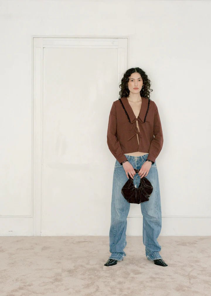 A Bronze Age Ira Top (Wine Stripe) - Victoire BoutiqueA Bronze AgeTops Ottawa Boutique Shopping Clothing