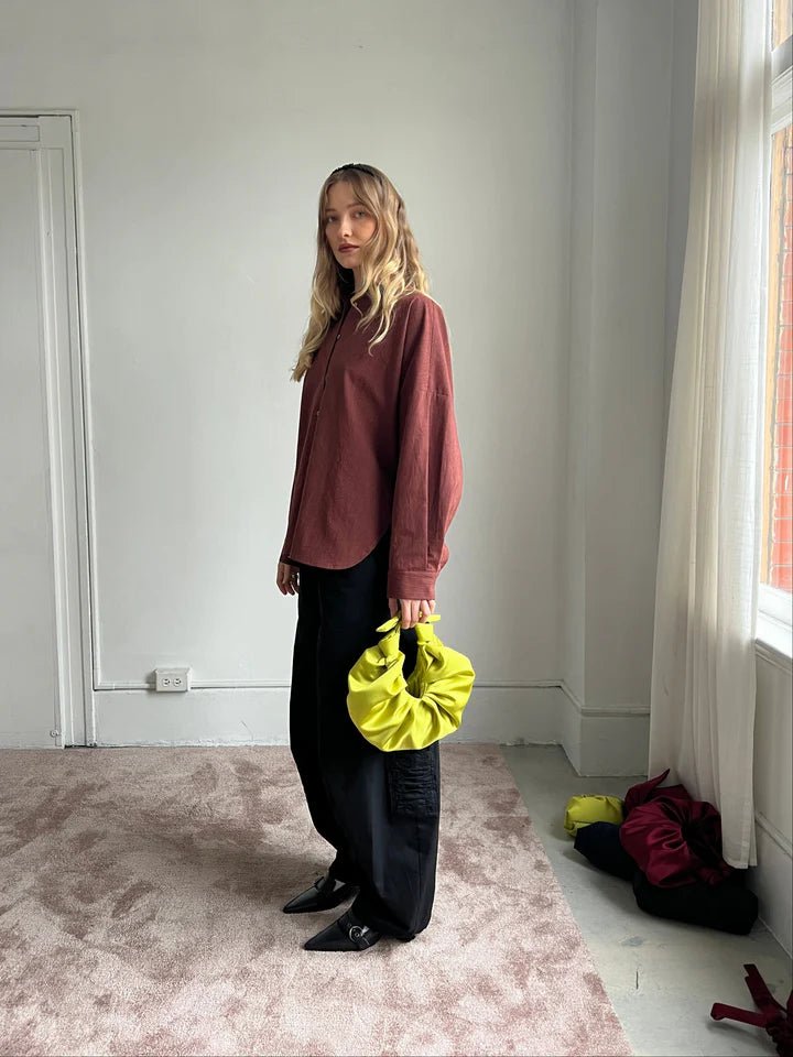 A Bronze Age Robbie Shirt (Wine Stripe) - Victoire BoutiqueA Bronze AgeTops Ottawa Boutique Shopping Clothing