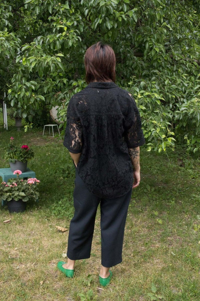 A Bronze Age Romeo Button Down (Black Lace) - Victoire BoutiqueA Bronze AgeTops Ottawa Boutique Shopping Clothing
