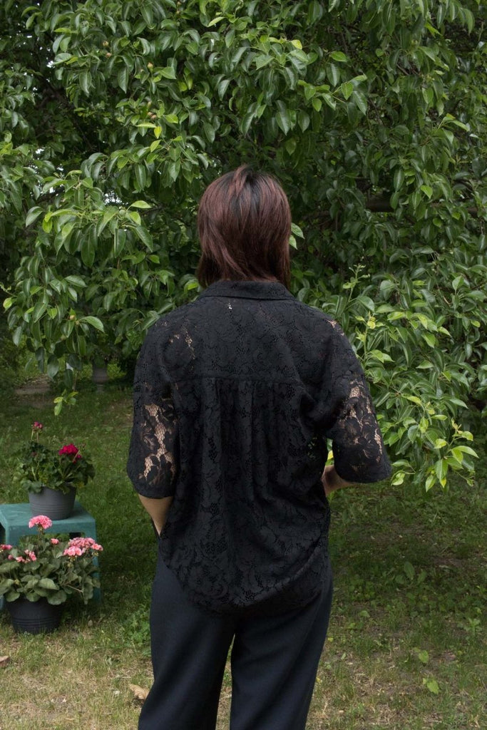 A Bronze Age Romeo Button Down (Black Lace) - Victoire BoutiqueA Bronze AgeTops Ottawa Boutique Shopping Clothing