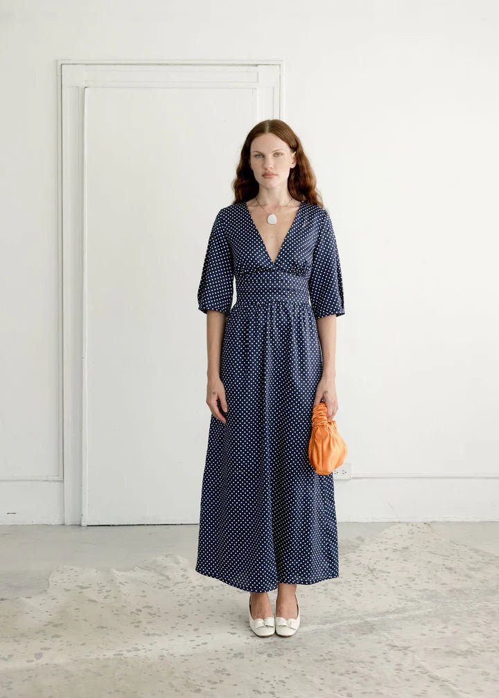 blue and bronze dress Dress Vie: Elegant Blue and Brown Dress