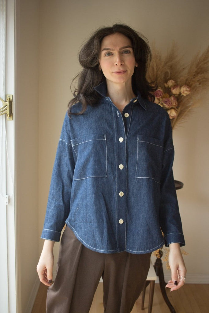 Amanda Moss Burdock Shirt (Denim) - Victoire BoutiqueAmanda MossTops Ottawa Boutique Shopping Clothing