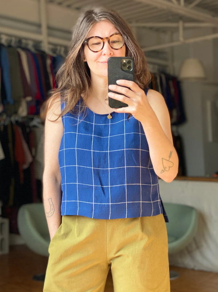 Amanda Moss Vera Tank (Blue) - Victoire BoutiqueAmanda MossTops Ottawa Boutique Shopping Clothing