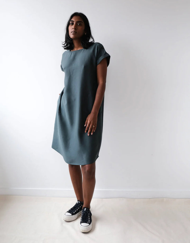 Atelier B Straight Cut Dress (Forest Green) - Victoire BoutiqueAtelier BDresses Ottawa Boutique Shopping Clothing