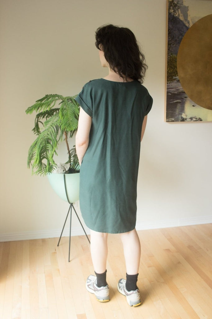 Atelier B Straight Cut Dress (Forest Green) - Victoire BoutiqueAtelier BDresses Ottawa Boutique Shopping Clothing