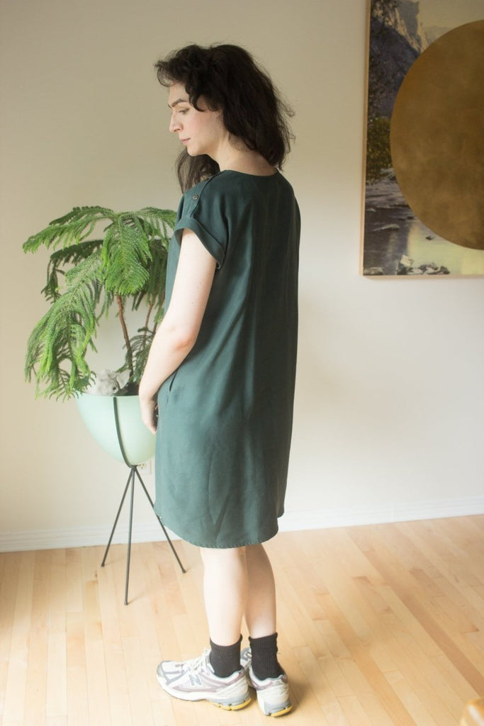 Atelier B Straight Cut Dress (Forest Green) - Victoire BoutiqueAtelier BDresses Ottawa Boutique Shopping Clothing