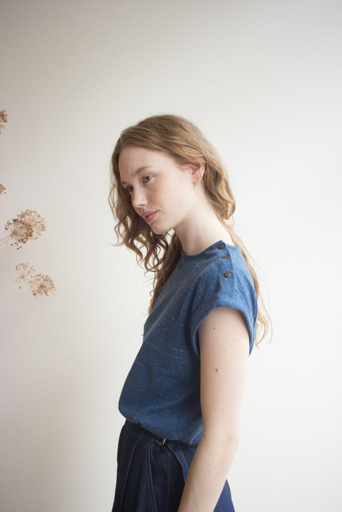 Atelier B Tee (Navy Confetti) - Victoire BoutiqueAtelier BTops Ottawa Boutique Shopping Clothing