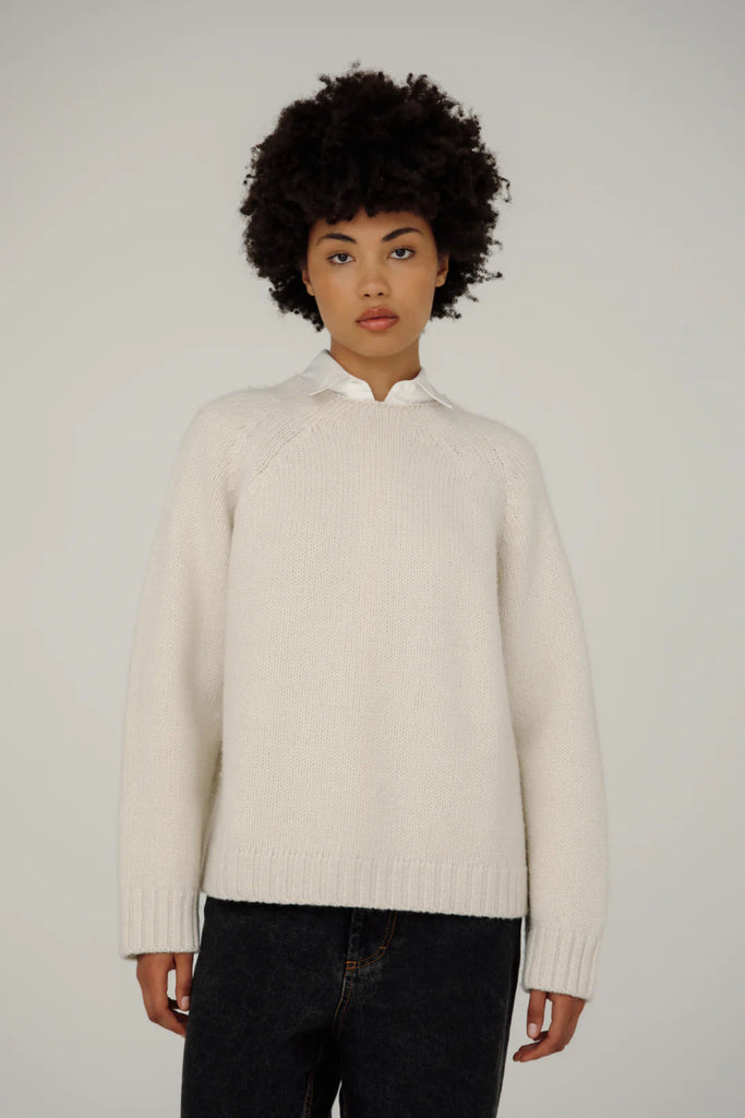 Bare Knitwear Gia Sweater (Chalk) - Victoire BoutiqueBare KnitwearTops Ottawa Boutique Shopping Clothing