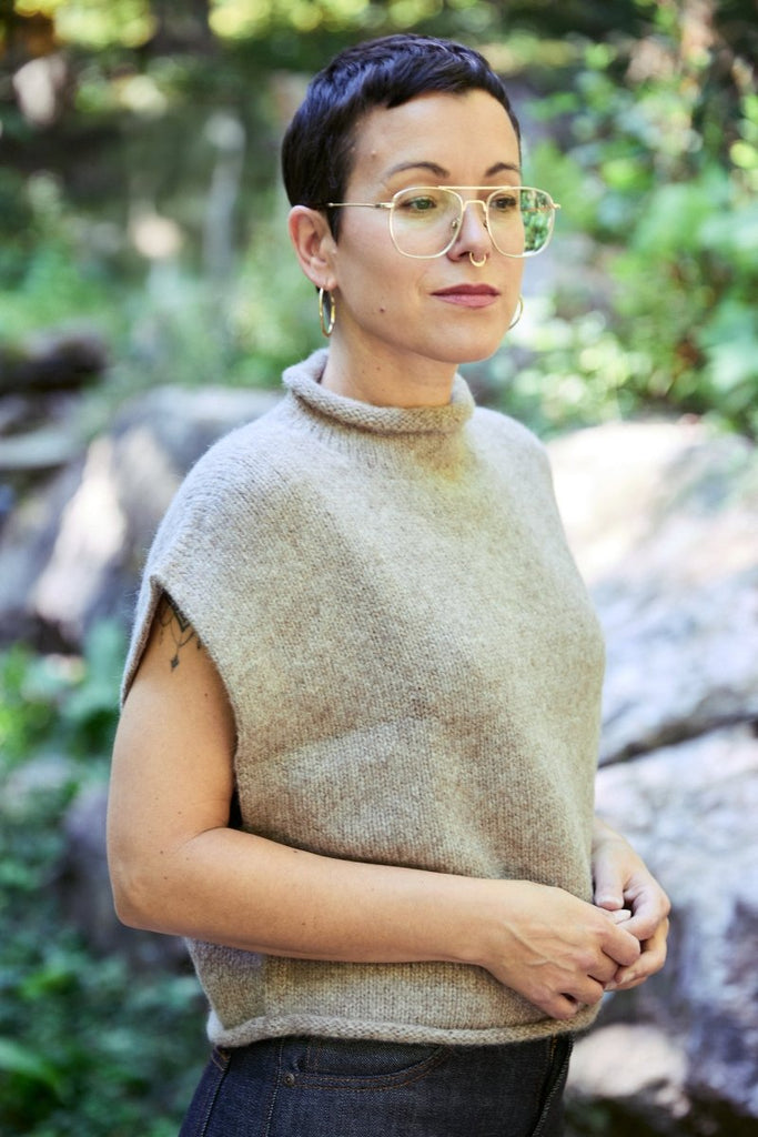 Bare Knitwear Iris Vest (Dark Fawn) - Victoire BoutiqueBare KnitwearSweater Ottawa Boutique Shopping Clothing