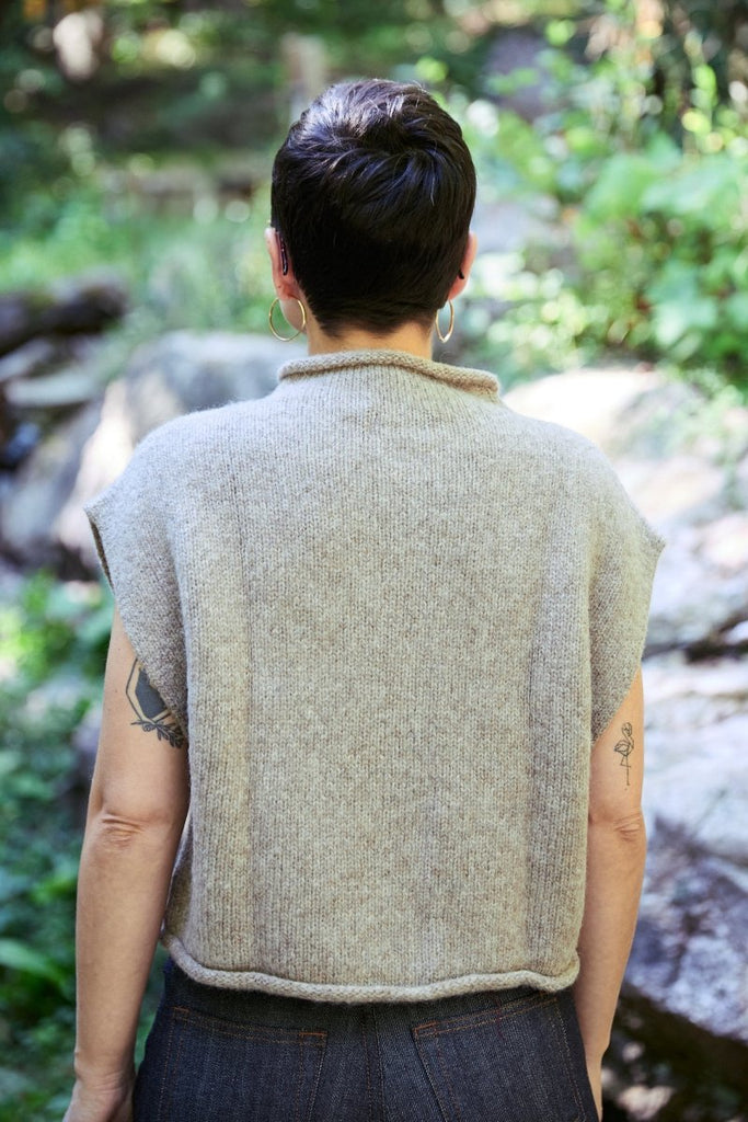 Bare Knitwear Iris Vest (Dark Fawn) - Victoire BoutiqueBare KnitwearSweater Ottawa Boutique Shopping Clothing