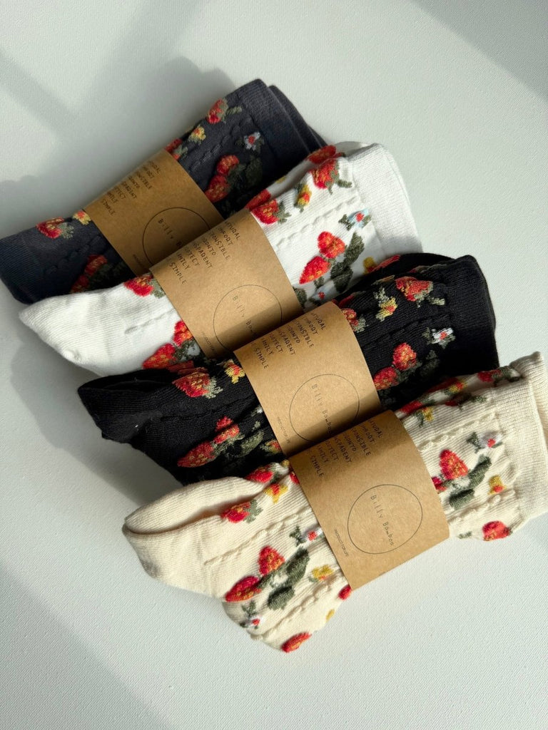 Billy Bamboo Strawberry Socks (Various Colours) - Victoire BoutiqueBilly BambooSocks Ottawa Boutique Shopping Clothing