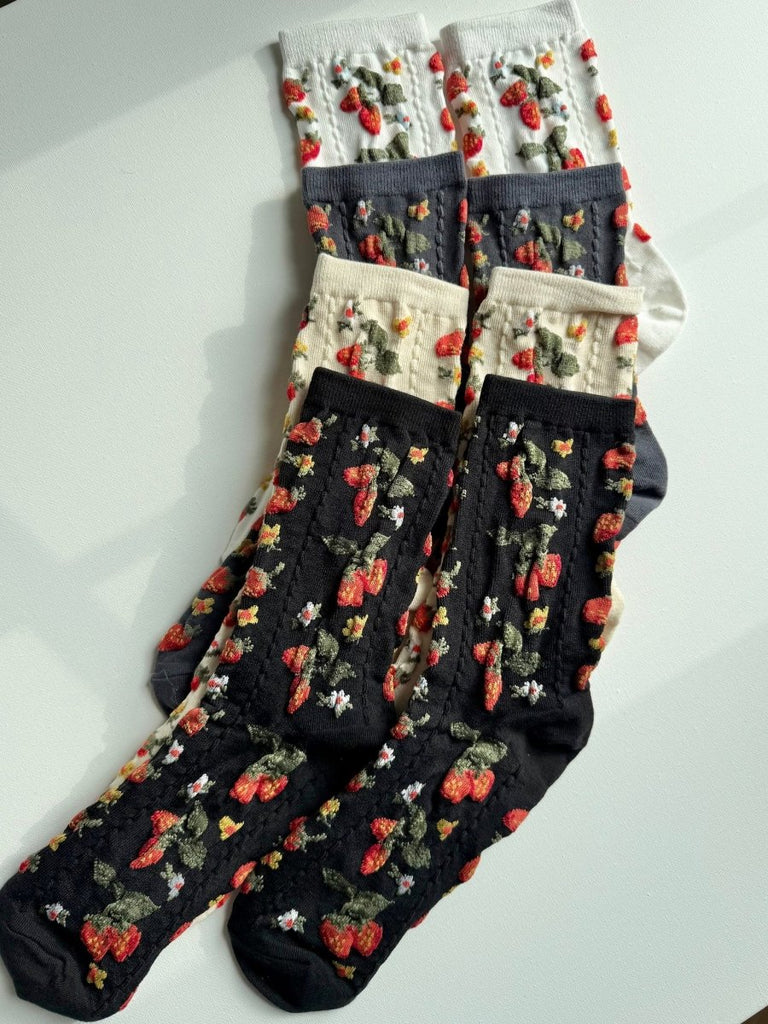 Billy Bamboo Strawberry Socks (Various Colours) - Victoire BoutiqueBilly BambooSocks Ottawa Boutique Shopping Clothing