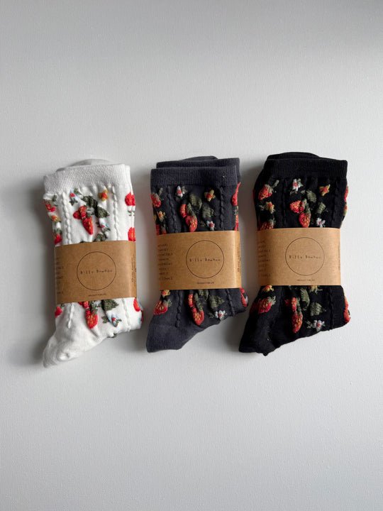 Billy Bamboo Strawberry Socks (Various Colours) - Victoire BoutiqueBilly BambooSocks Ottawa Boutique Shopping Clothing